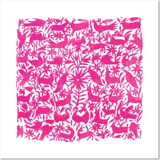 Pink Otomi Mexican Print Posters and Art